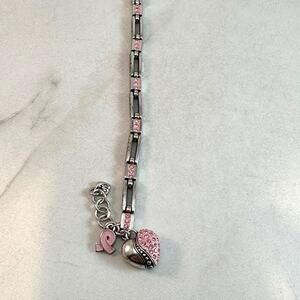 Brighton Power of Pink Breast Cancer Awareness heart bracelet